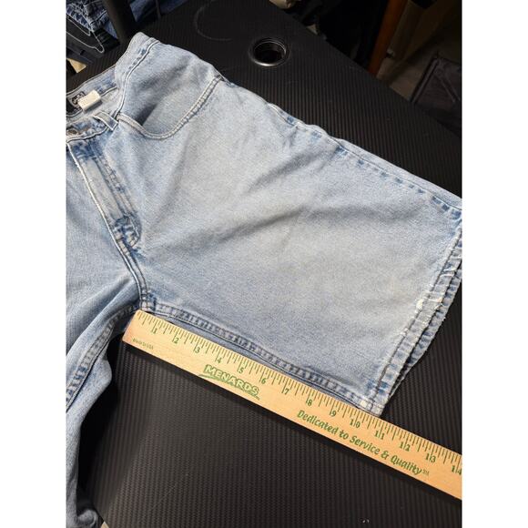Vintage 90s Levi’s Silvertab Denim Shorts Baggy Distressed Light Wash Size 30 - Picture 7 of 16